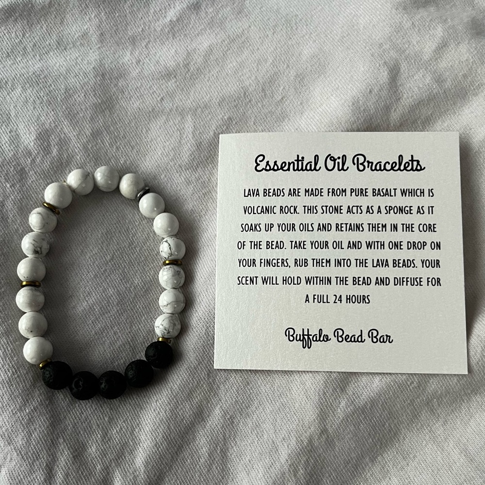 Buffalo Bead Bar essential oil bracelet.